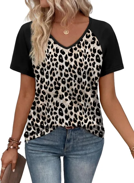 XIEERDUO Summer Tops Short Sleeve Boho Shirts Raglan Spring Outfits Fashion Clothing Resort Wear for Women