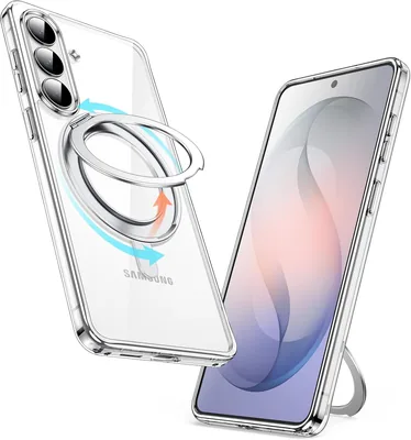 JETech Ring Stand Case for Samsung Galaxy S26 - Clear