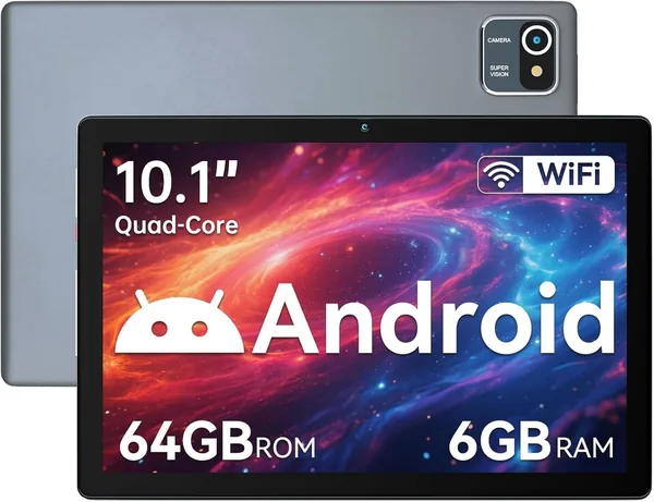 Hakaug Tablet 10 Inch Android OS Quad-Core 6GB RAM 64GB ROM 5000 mAh Battery