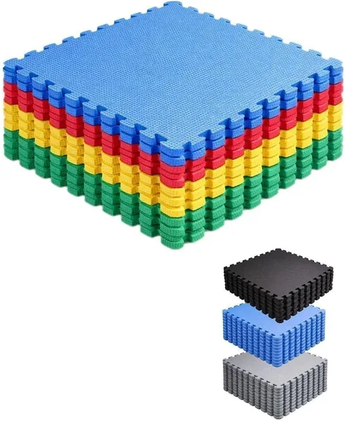 JARDIN202 Fitness Puzzle Floor Mat for Gym | Foam Rubber Protection Set, Tatami, Expandable Mat 60 x 60 cm (10 mm)