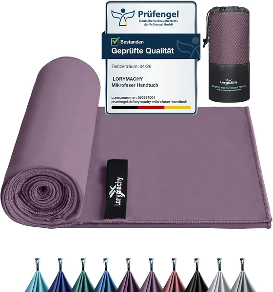 Lorymachy Microfibre Towel - Fitness Towel with Silver Ion Treatment