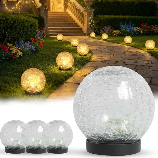 Ciskotu Pack of 4 Solar Lights for Outdoors