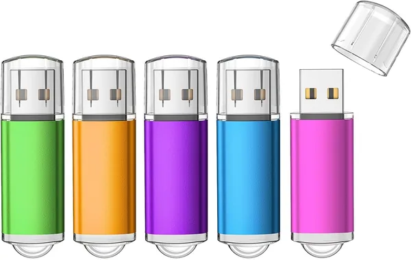 Pendrive 32 GB 5 PC Memoria USB Stick 2.0 Varios Colores Flash Drive USB Para el Almacenamiento y la Transferencia de Archivo
