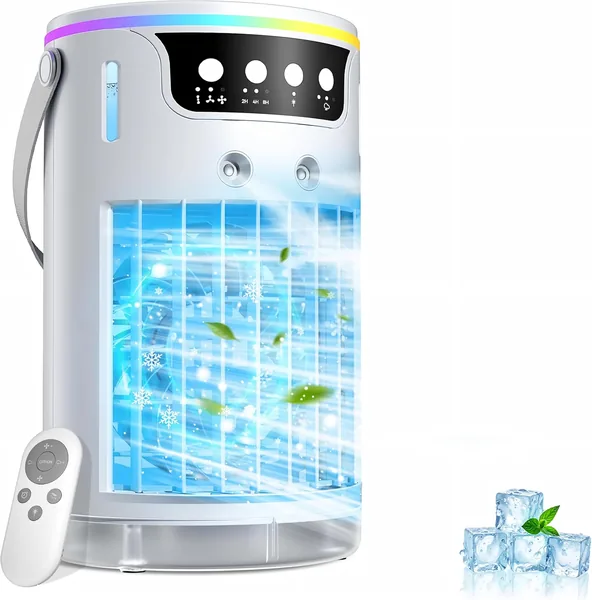 Mini Air Conditioner 1200 ml 3-Geschwindigkeit und Timer für Büro, Schlafzimmer, Arbeitsplatz
