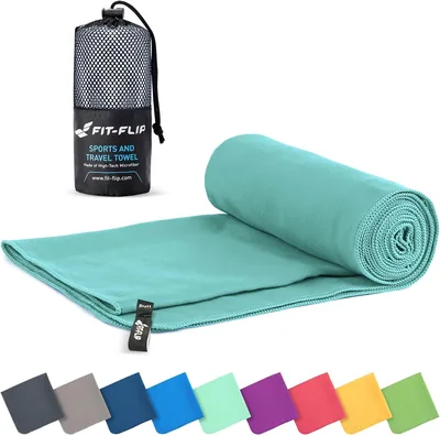 Fit-Flip Microvezeldoeken - 12 Kleuren, 8 Maten - Compact, Ultralicht en Snel Droogend - Het Perfecte Sportdoek