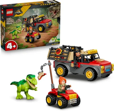 LEGO Jurassic World Transportbil för T. rex - Dinosaurspel för barn - Byggset med minifigur