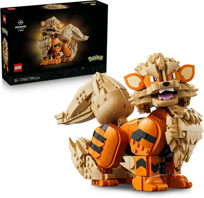 LEGO Pokémon Arcanine 72160 | Figurka Pokémona, Zestaw Klocków dla Dorosłych, Prezent dla Fana Gry