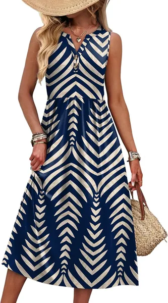WIHOLL Women's Summer Dresses Maxi Dress Vacation Beach Sundresses