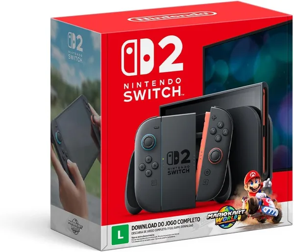 Nintendo Switch 2 + Mario Kart World - Modelo Nacional de Tomada