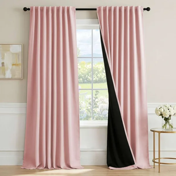 H.VERSAILTEX Blackout Curtains 84 Inch Length 2 Panels Set