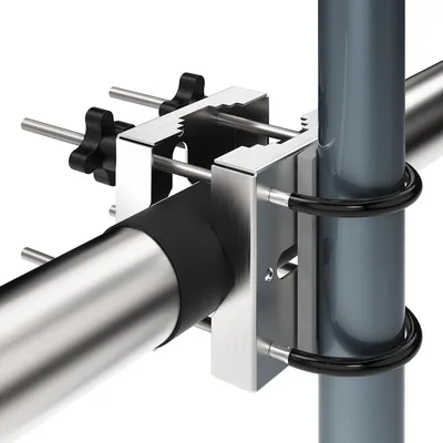 4smile Balkongeländerhalter Sonnenschirmhalter Edelstahl Flexibler Montagestangenhalter für Balkon