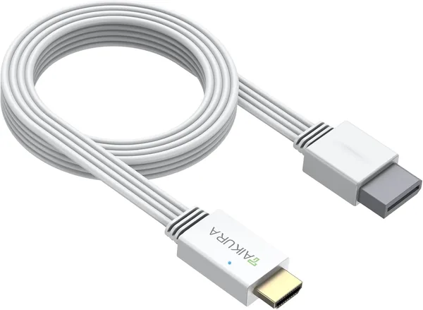 TAIKURA Wii to HDMI Adapter and Converter in White for Wii with Built-in Cable Plug and Play Support