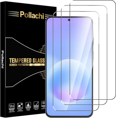 Protection d'écran en verre trempé Pollachi, lot de 3 pour Samsung Galaxy A57 5G - Film protecteur d'écran 9H, anti-bulles