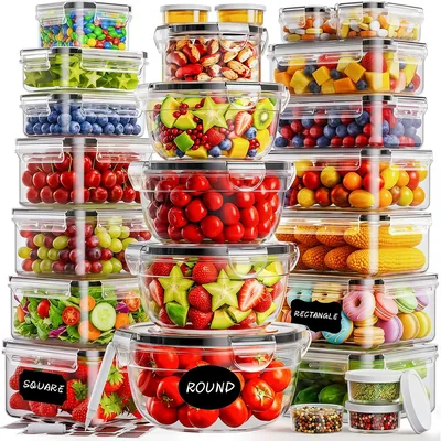 50 PCS Food Containers 45% Off - Reusable Storage