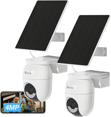 Caméra extérieure EZVIZ 2K+ sans fil avec mode AOV, caméra solaire PT avec détection de personnes et de véhicules, vision nocturne en couleur - Meilleur prix
