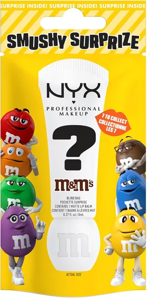 NYX Professional Makeup M&M'S Smushy Surprize Matte Lip Balm, Blind Bag Mystery Shade