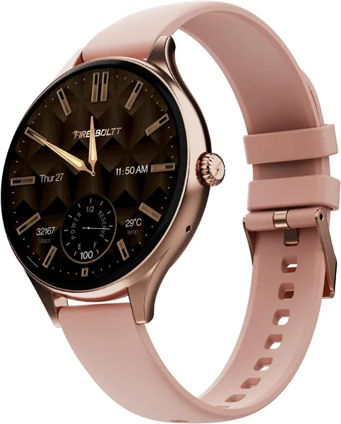 Fire-Boltt Phoenix Air Smart Watch 1.26 Round Display Rotating Button Wireless Charging Ultra Lightweight Metal Body Bluetooth Calling