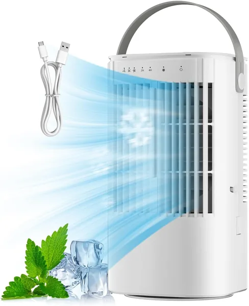 Portable Air Conditioner, Evacuation Not Needed 4 in 1
