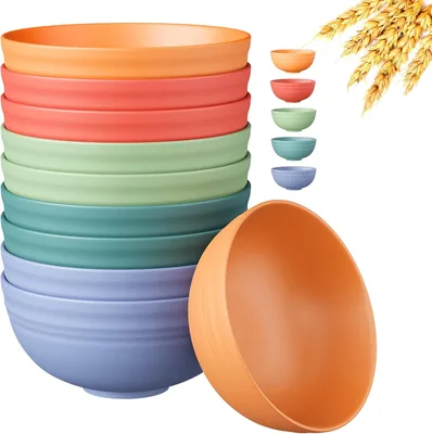 Quatish Wheat Straw Bowls 10 PCS - 17% Off
