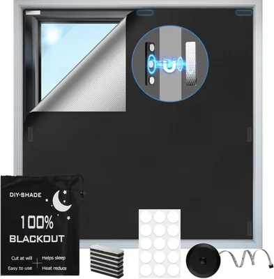 Magnetische Verduisteringsgordijnen 100x148cm - 100% Verduistering - Gordijnen zonder Boren - Best Deal