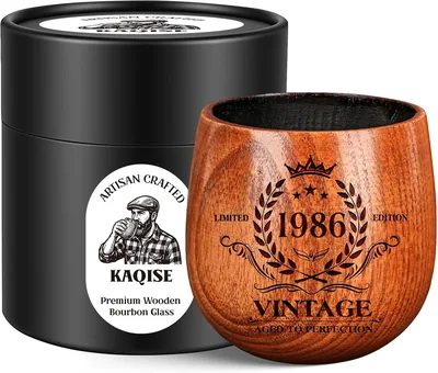 KAQISE 3.5" Charred Wood Whiskey Glass - Best Deal