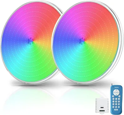 OSREE 35W LED Spot per Piscina PAR56 RGB Ultra-Piatto con Timer, 1400LM, Dimmabile, Resistente all'Acqua IP68