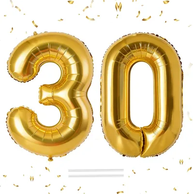 40 Inch Goud Folie Ballonnen Set van 30 Stukken voor 30e Verjaardag