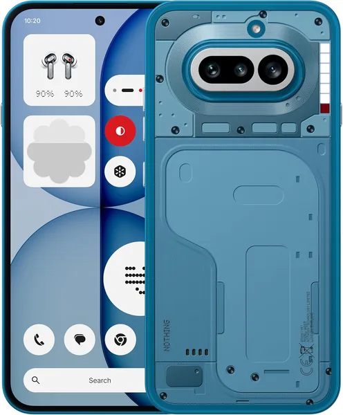 Nothing Phone (4a) - Triple Camera 50MP, Ultra Zoom 70x, Transparent Smartphone, Long Battery Life, Fast Charge 50W, AMOLED 120Hz, Glyph Bar, 12GB+256GB - Blue