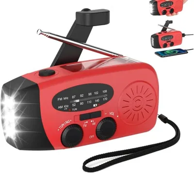 Crank Solar Emergency Radio - Hand Crank USB Charge