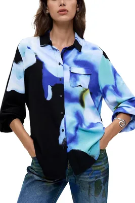 Desigual Ladies Shirt Blue XS