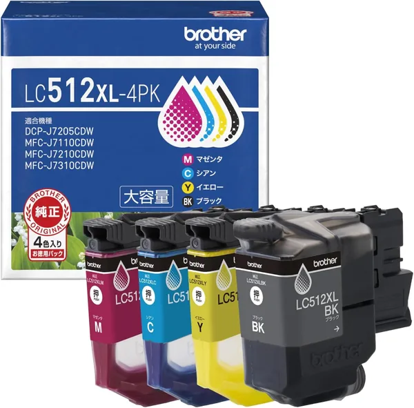 Brother Genuine LC512XL-4PK Ink Cartridge