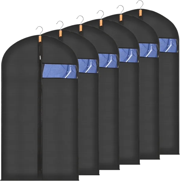 Sevenpers Clothes Clothes Wardrobe Black 60 x 120 cm Set of 6