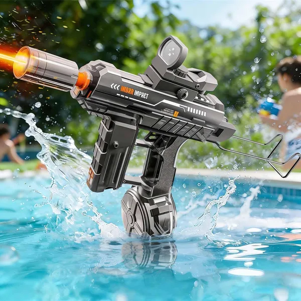 MOZC Kinderen Elektrische Waterpistolen met Lichteffecten, Automatisch, 6-8m Bereik, Lange Batterijduur, Geschikt voor Zwemmen