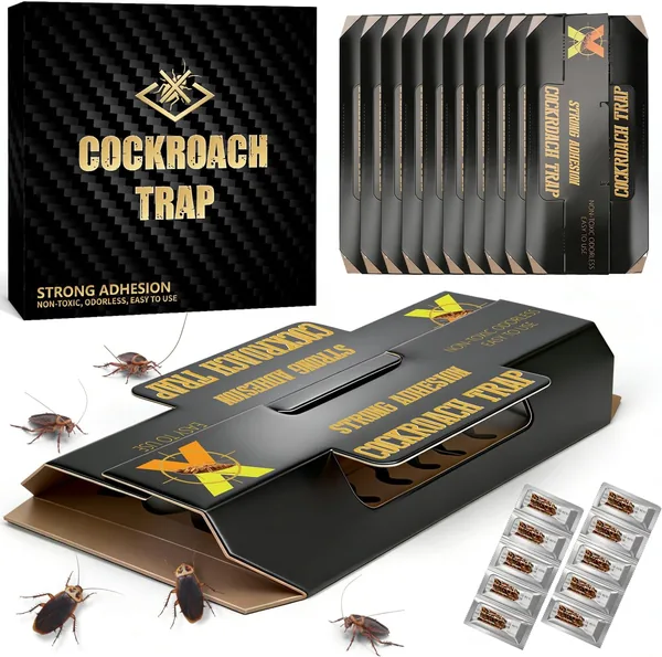 Cockroach Traps Anti Cockroach Traps - Professional Cockroach Traps, Cockroach Traps for Living Room, Kitchen, Home, Outdoor, Pack of 10