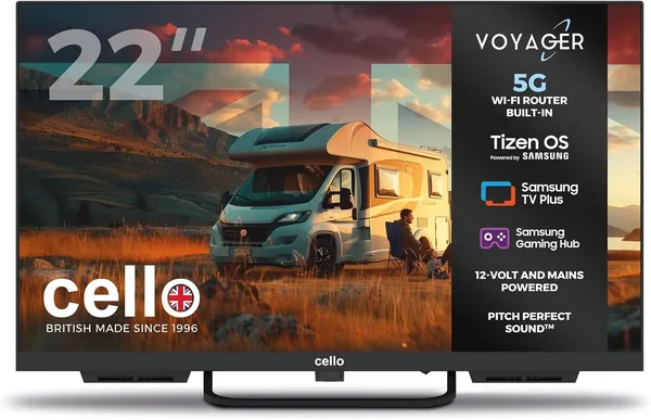 Cello Voyager C22TZR-VOY 22" Smart 12V Traveller TV