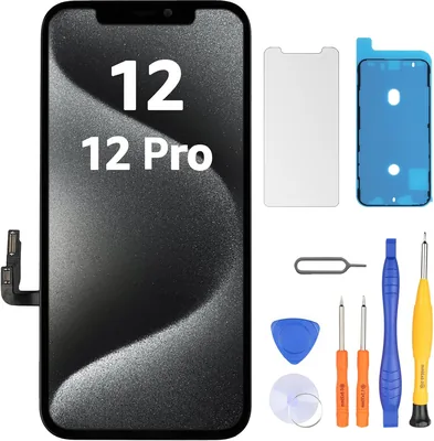 Écran LL TRADER de remplacement pour iPhone 12/iPhone 12 Pro, LCD 6.1", FHD, Touch 3D, Ensemble cadre