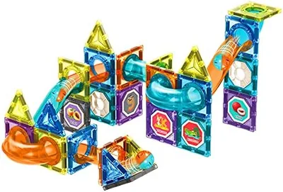 Magnetic Building Tiles Set, 68 Pieces, 3D STEM Toys for Kids