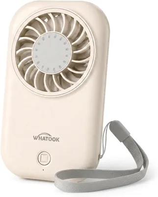 WHATOOK Mini Handheld Fan: Ultra Leichtes und Robustes Taschenfan mit 5 Geschwindigkeiten, wiederaufladbar über USB-C - Best Deal