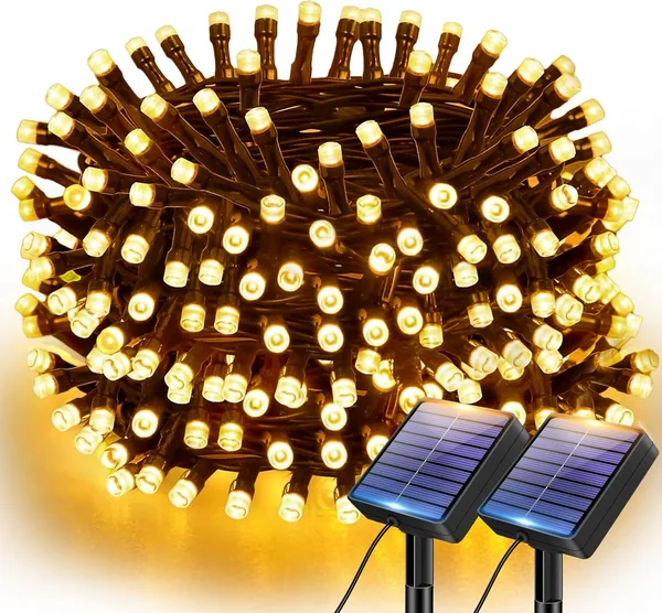 btfarm Pack of 2 Solar Fairy Lights Outdoor 6 m 60 LED