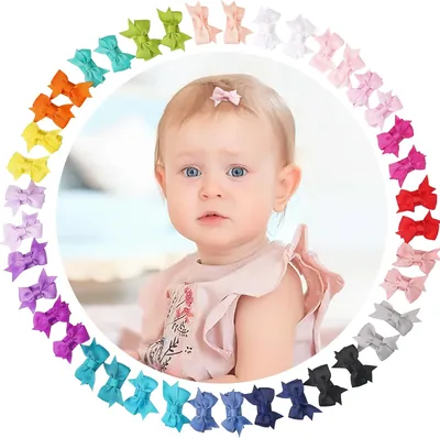 Clip per Capelli da Bambina, 40 Pezzi - 3,5 cm, Antiscivolo, Per Ragazze
