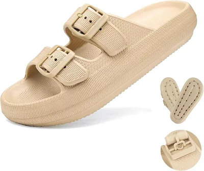 Galasala Sandalias Mujer, Chanclas de Secado Rápido con Hebilla Ajustable y Suela Gruesa para Playa