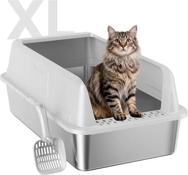 OneBug Stainless Steel XL Cat Litter Box