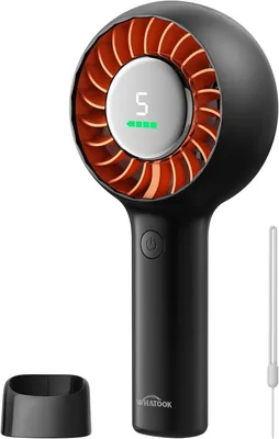 WHATOOK Handheld Fan: Kleiner, leiser Tisch- und Handventilator mit 3000 mAh Batterie