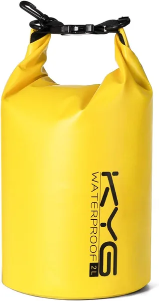 Borsa impermeabile KYG, 2L/5L/10L in PVC asciutta, Cucitura saldata - Leggera, resistente e galleggiante per rafting, escursioni fluviali, kayak