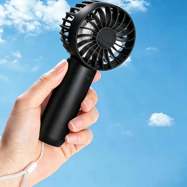 Hianjoo Handheld Fan Mini Portable Fan USB Aufladbar Leise Taschenventilator mit Hängeschlaufe 3 Geschwindigkeitsstufen 2000 mAh