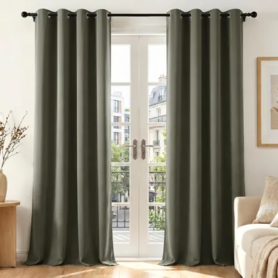 Curtains Deconovo Blackout con Occhielli, 2 Pannelli 140 x 260 cm, Tende Termo-Isolate per Camera da Letto e Soggiorno - 19% di Sconto