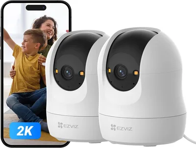 Cámaras de vigilancia interiores WiFi EZVIZ C6N G1 2K (2 unidades) con detección humana y ruido, visión nocturna, color en la oscuridad - Mejor Oferta