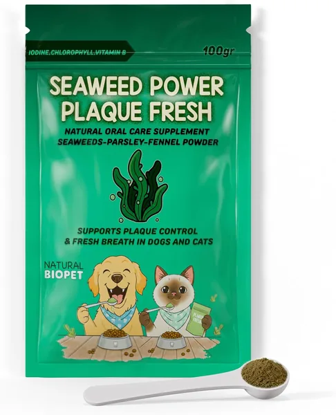 NaturalBiopet - Suplement dla psów i kotów 100 g | Ascophyllum Nodosum, drożdże piwne, koper włoski | Najlepsza cena
