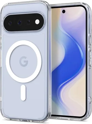 Spigen Pixel 11 ケース MagSafe対応 黄変遅延 ウルトラ・ハイブリッド・マグフィット (クリア・ホワイト)