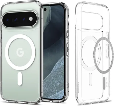 Spigen マグネット対応 耐衝撃ケース Pixel 11 Pro用 ウルトラ・ハイブリッド・マグフィット (クリアホワイト)